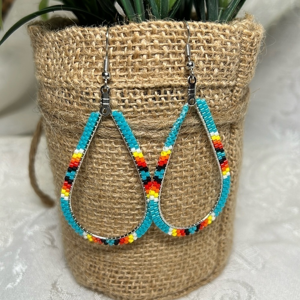 NEW Southwestern Inspired Boho Beaded Earrings